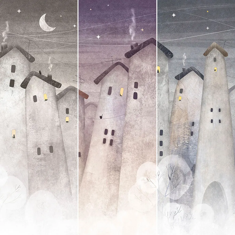 Creativille - 2360 Houses with cats 3D Model