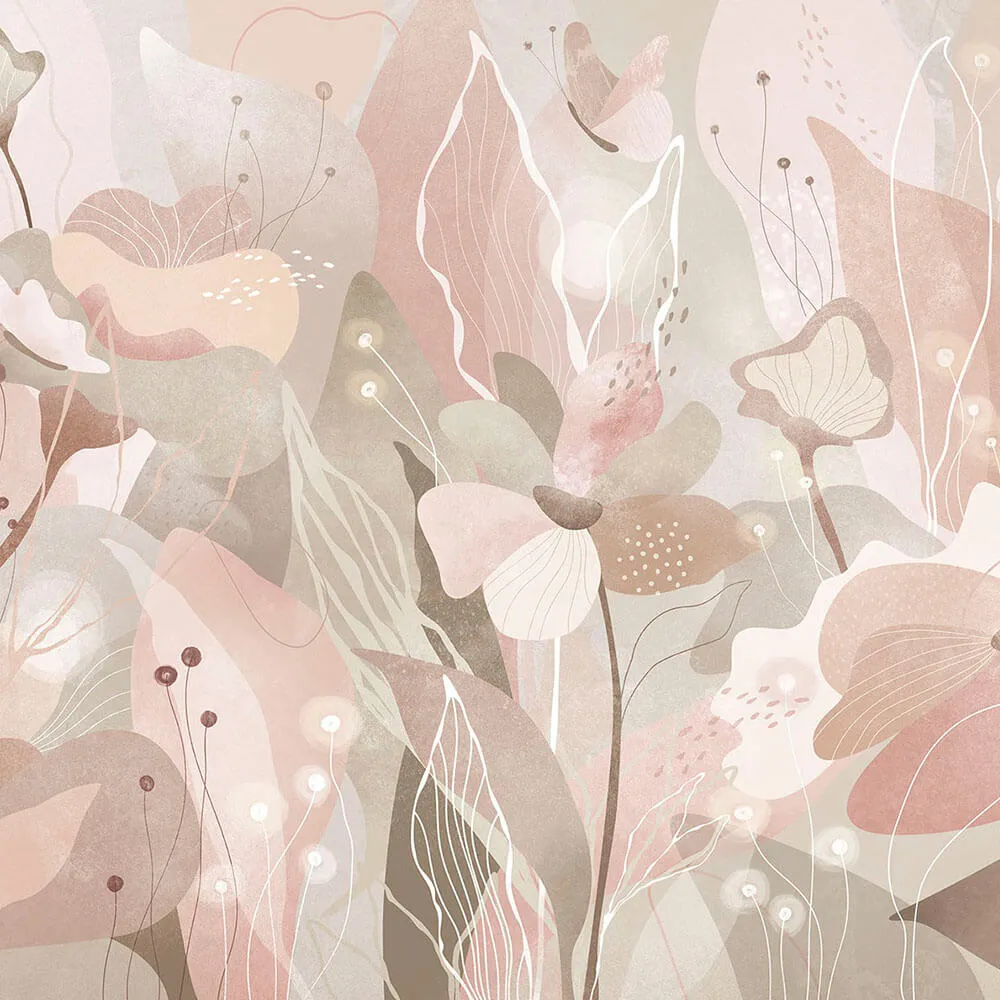 Creativille - 4528 abstract flowers with butterflies 3D Model