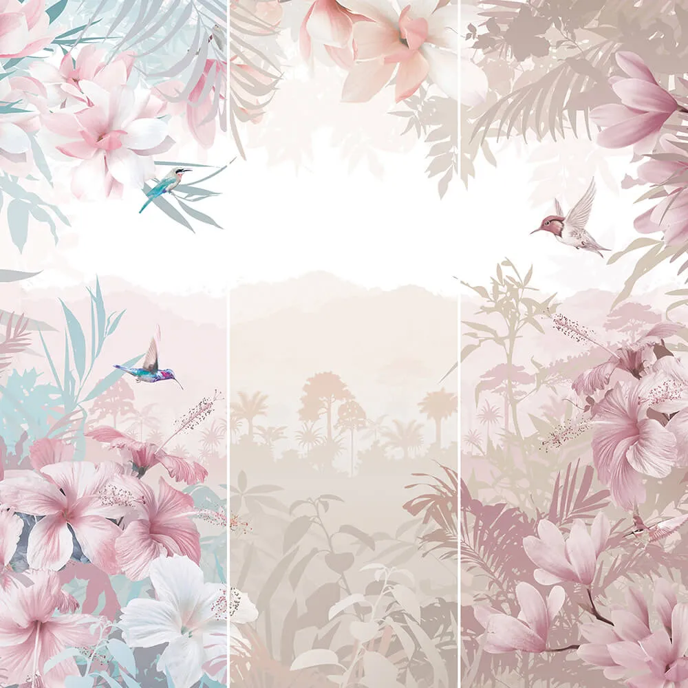 Creativille - Wallpaper 4153 tropical birds and magnolia 3D Model