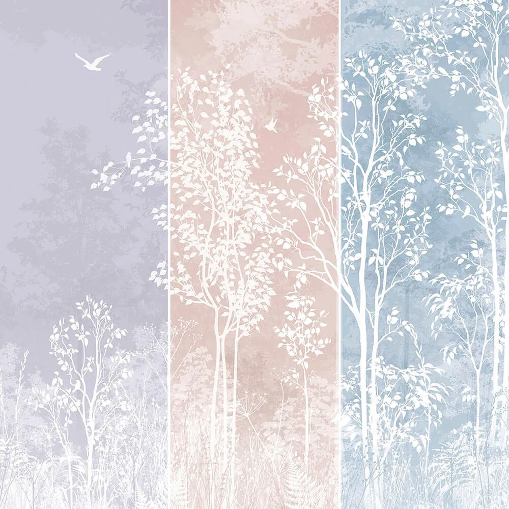 Creativille - Wallpaper 4915 silhouettes of trees 3D Model