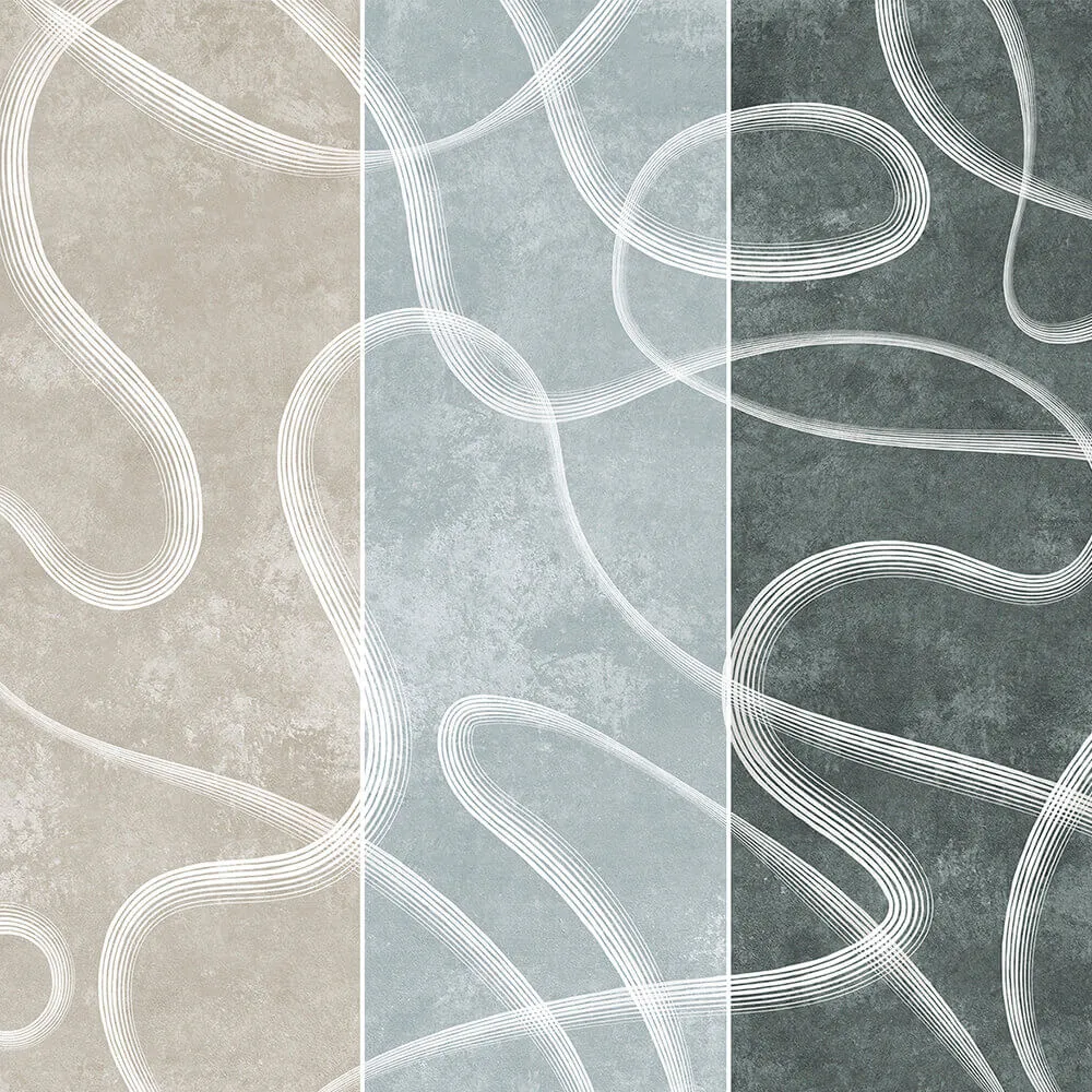 Creativille - Wallpaper 828501 white abstract lines and loops 3D Model