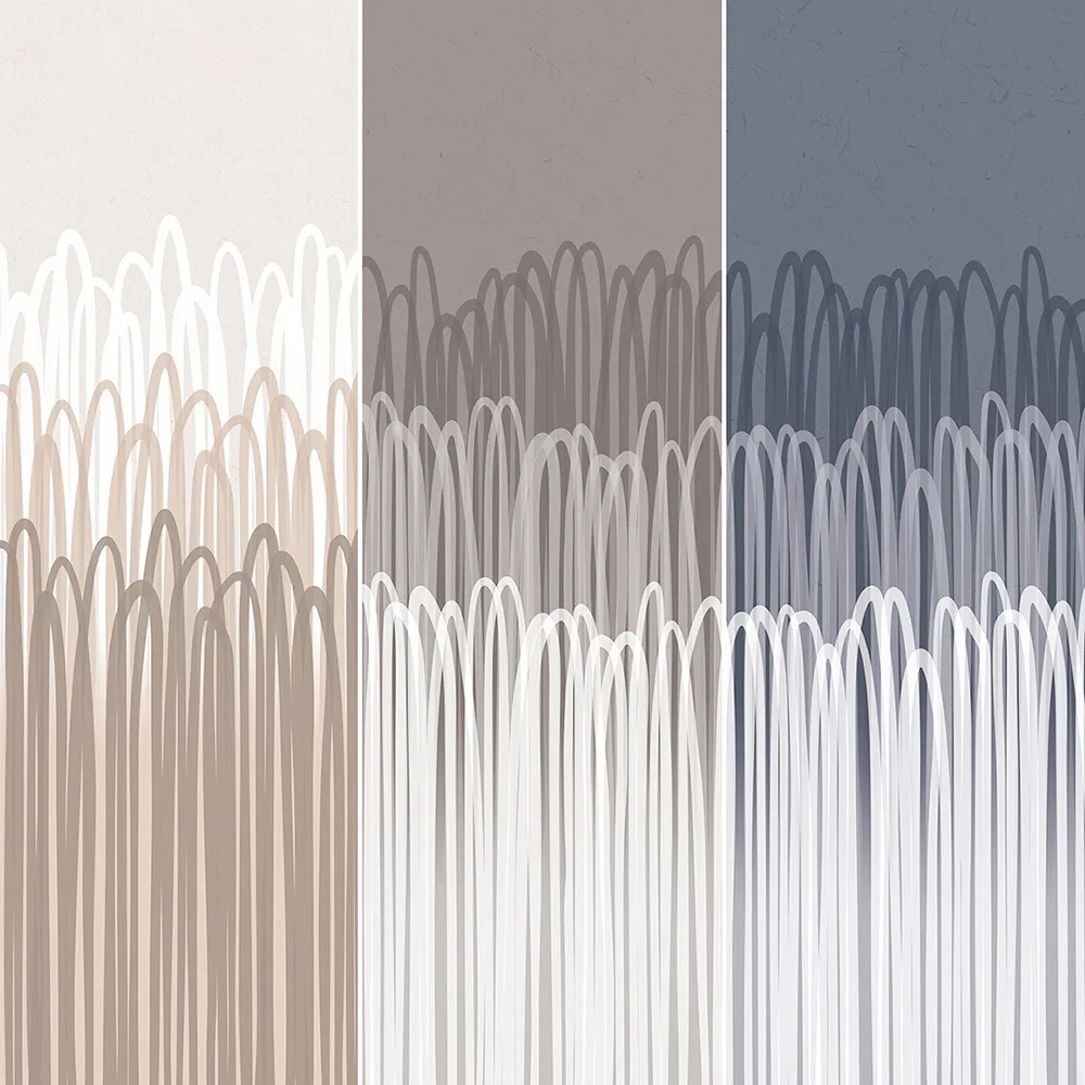 Creativille - Wallpaper 83092 white vertical loops 3D Model