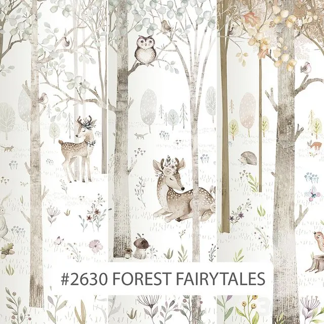 Creativille wallpapers 2630 Forest Fairytales 3D Model