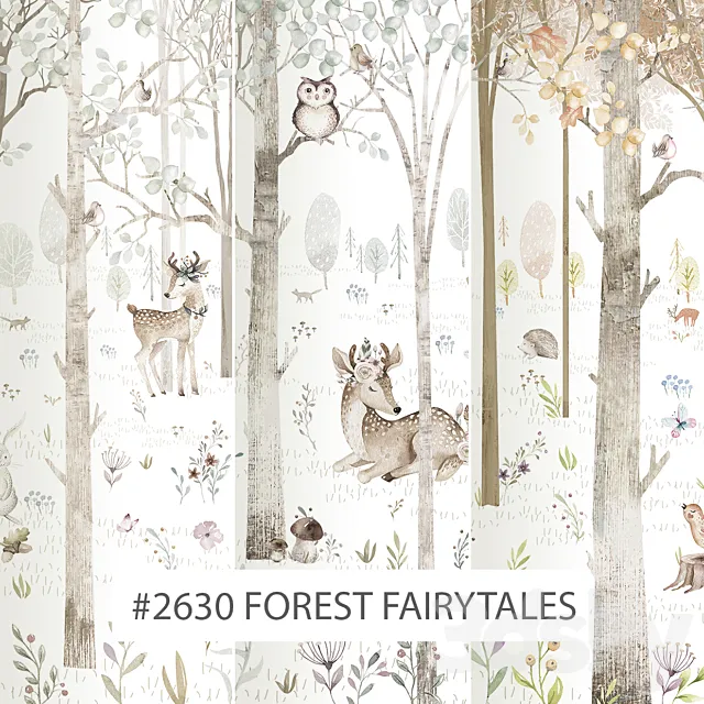 Creativille | wallpapers | 2630 Forest Fairytales 3D Model