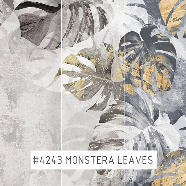 Creativille | Wallpapers | Monstera leaves 4243 3D Model