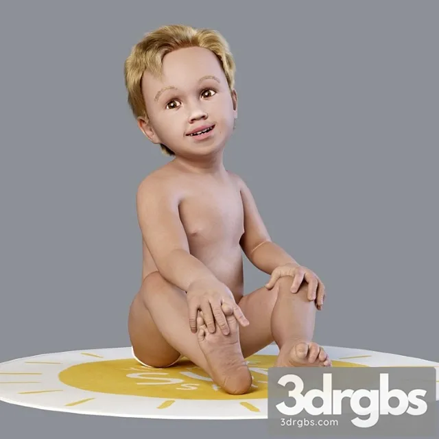 Creature Baby sitting 3D Model Free
