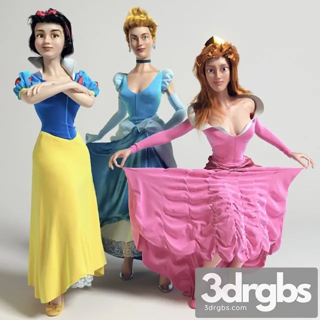 Creature Disney princess (vray ggx) 3D Model Free