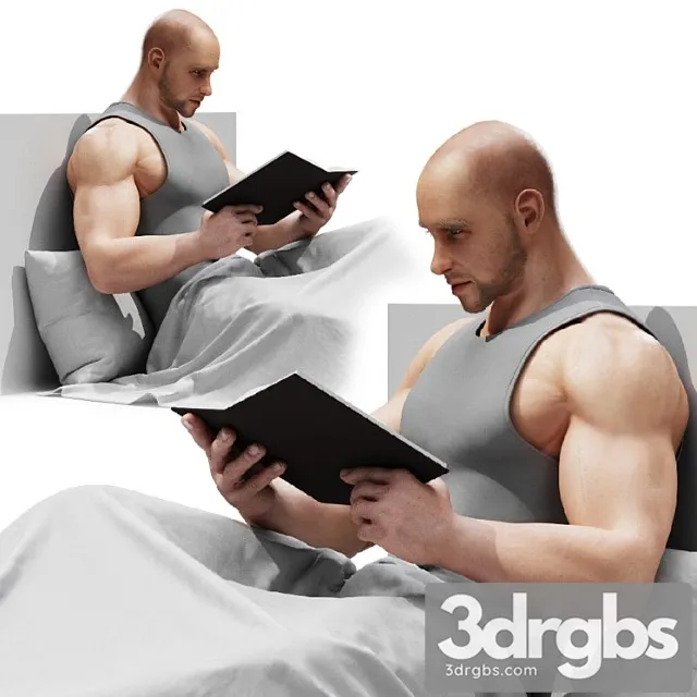 Creature Reading man 3D Model Free