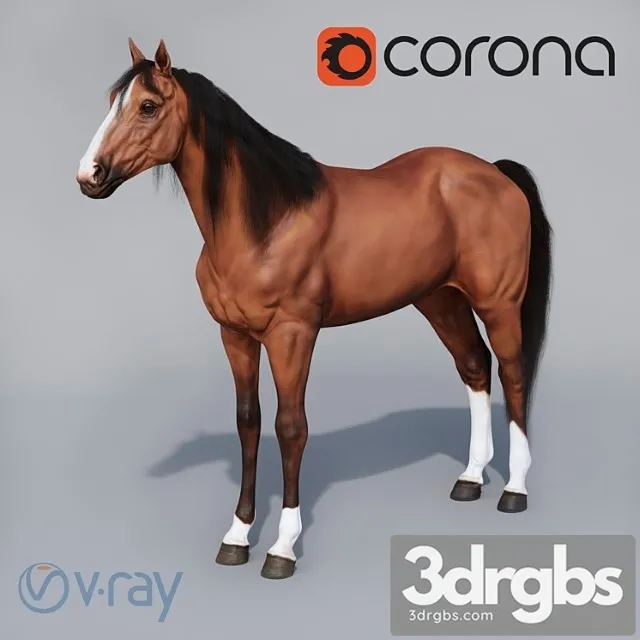 Creature Standing horse 3D Model Download