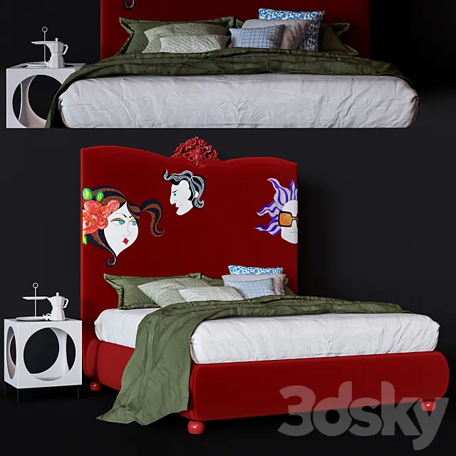 Creazioni Samuele double bed 3D Model