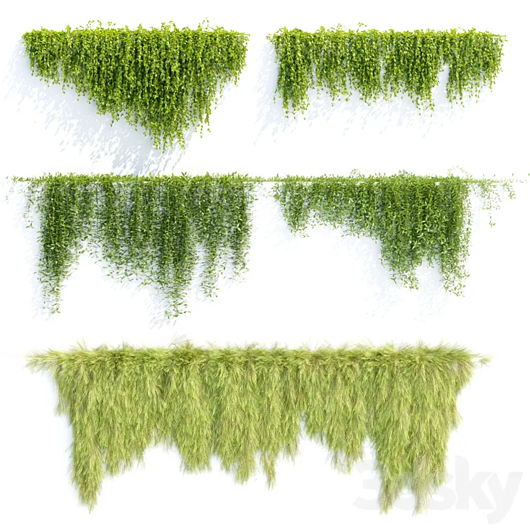 Creeper plants for wall collection vol 144 3D Model Free Download
