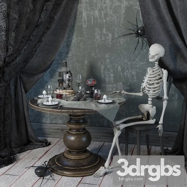 Creepy Halloween Set 3D Model Free