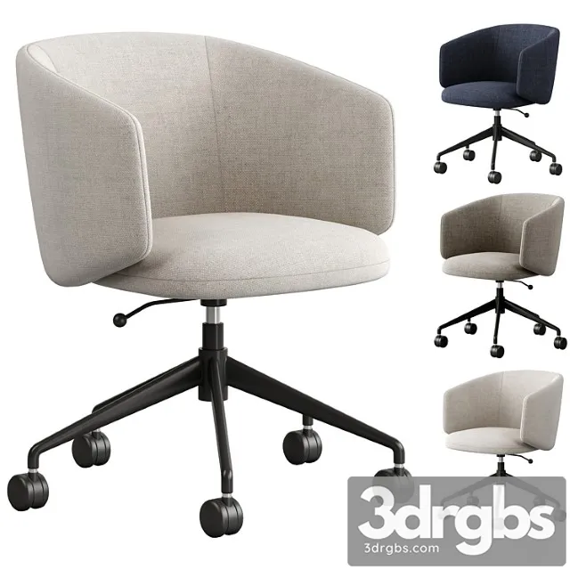 Crescent swivel chair 2 3D Model Free