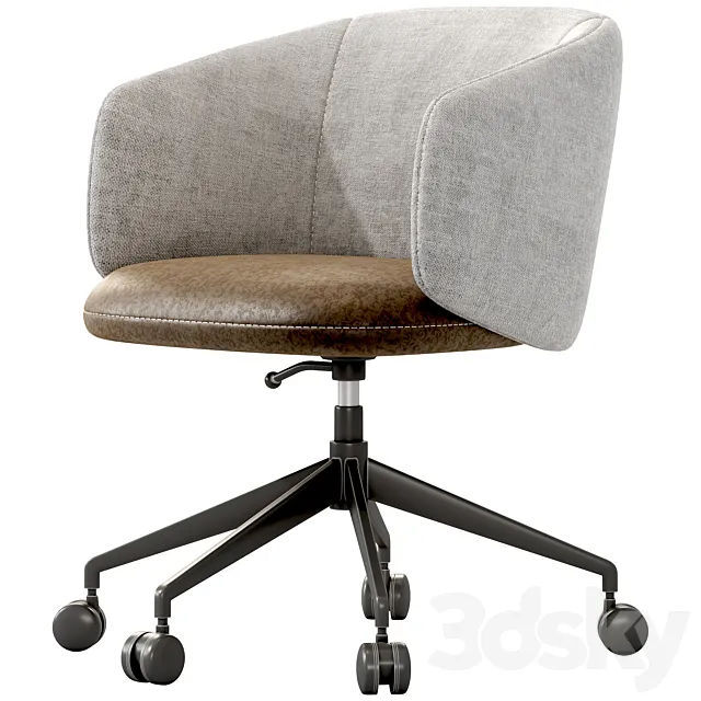 Crescent Swivel Chair 3D Model