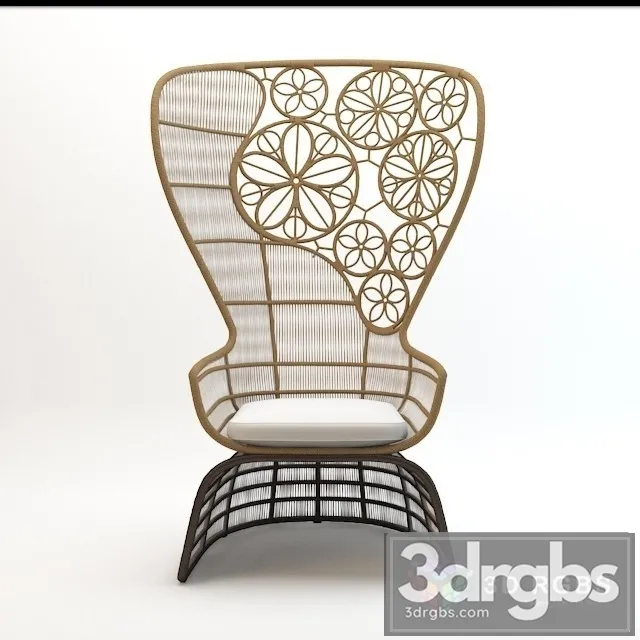 Crinoline Patricia Urquiola Armchair 3D Model Free