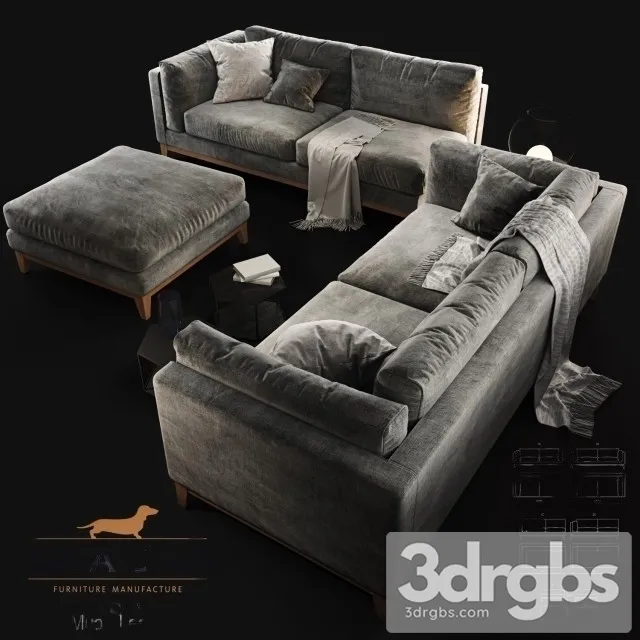 Cristal Sofa Club 3D Model Free