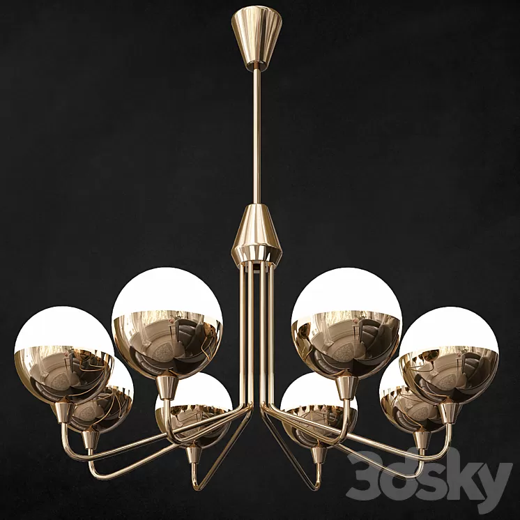 Cristol Tiered Chandelier 3D Model