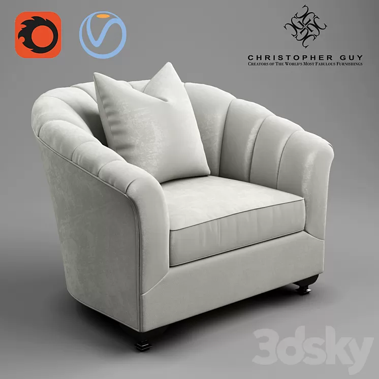 Cristopher guy Misia armchair 3D Model