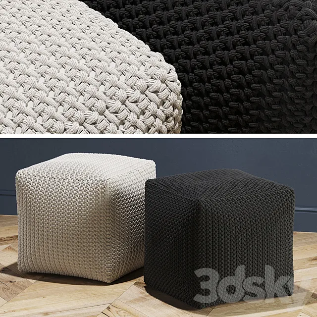 Crochet Pouf 3DModel