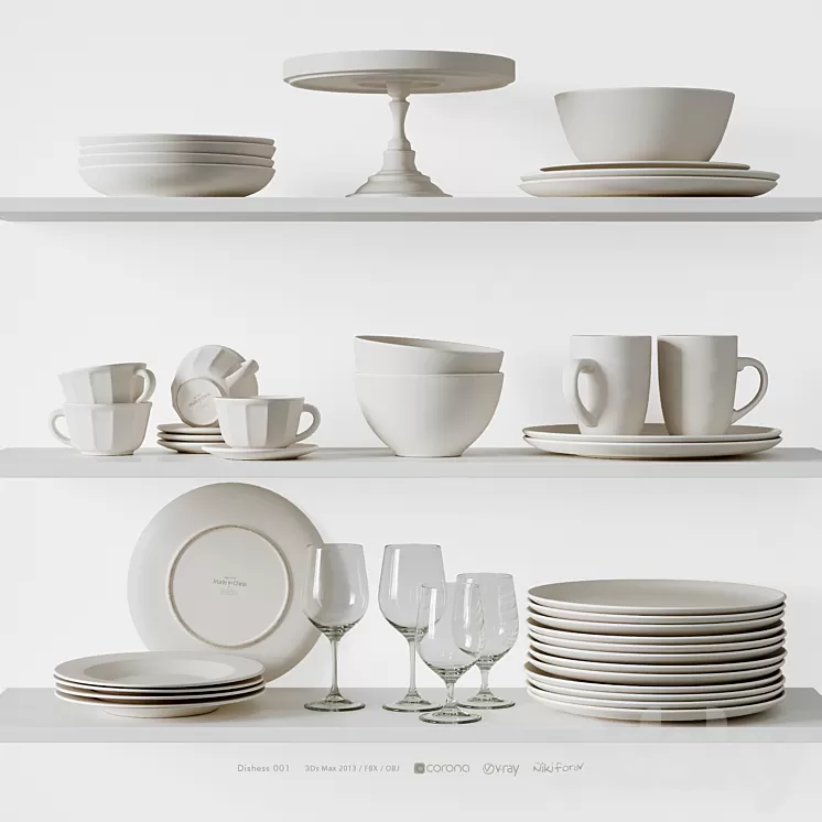 Crockery 001 3D Model