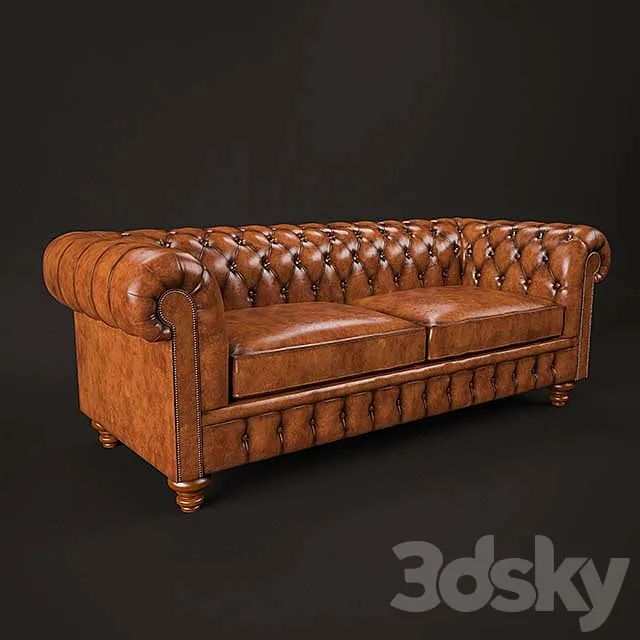 Cromwell Chesterfield Sofa 3DModel