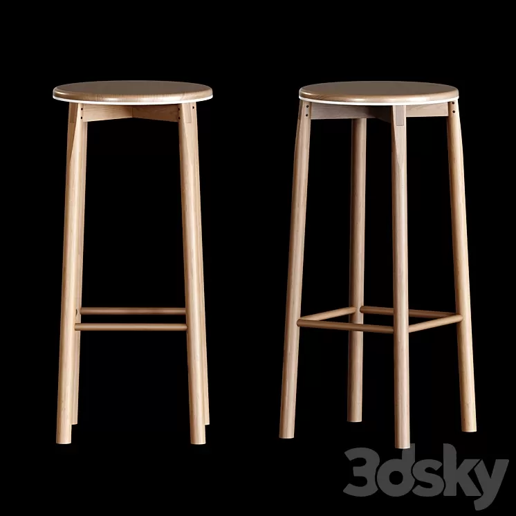 Crop bar stool 3D Model