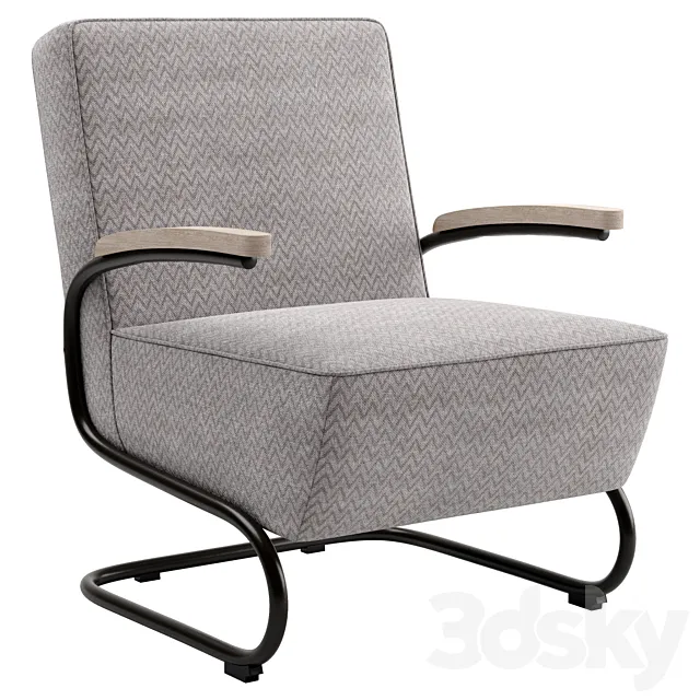 Crosby Accent Chair – Gray by Apt.1710 3D Model