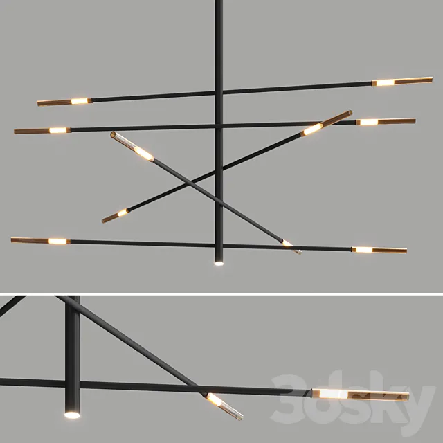 Crossroad chandelier by Bonaldo 3DModel