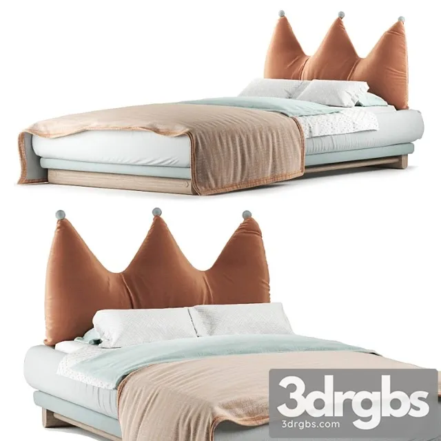 Crown Bed 3D Model Free
