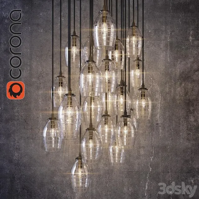 Crown Chandeliers Italiya 3D Model