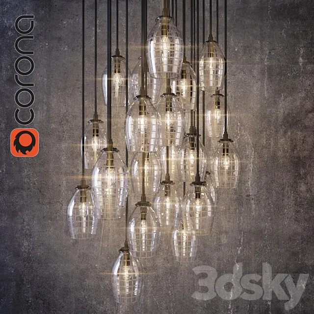 Crown Chandeliers Italiya 3D Model