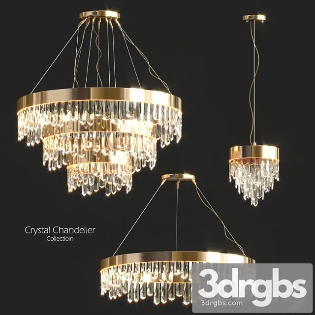 Crystal chandelier collectioin 3D Model Download