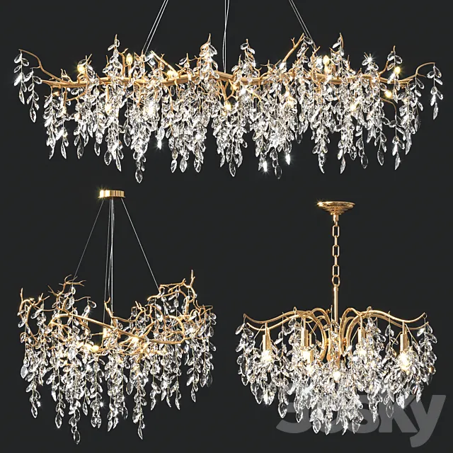 Crystal Chandelier Collection 3D Model