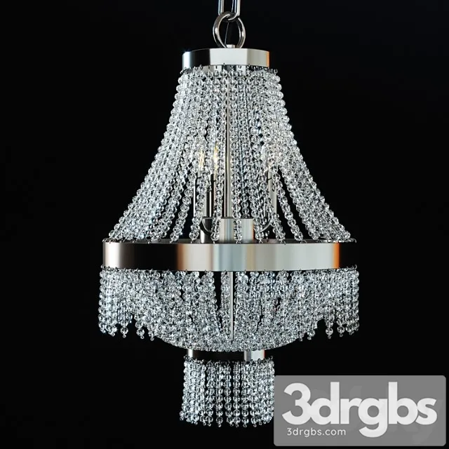 Crystal lamp ideal lux augustus sp4 cromo 3D Model Free