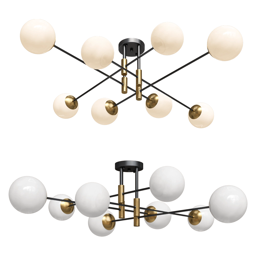 CRYSTAL LUX - Ceiling lamp Fidel PL8 Black 3D Model