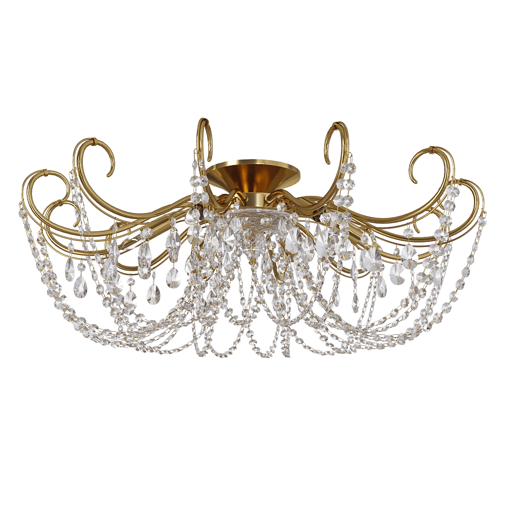 CRYSTAL LUX - Ceiling lamp Imperia PL6 Gold Amber 3D Model