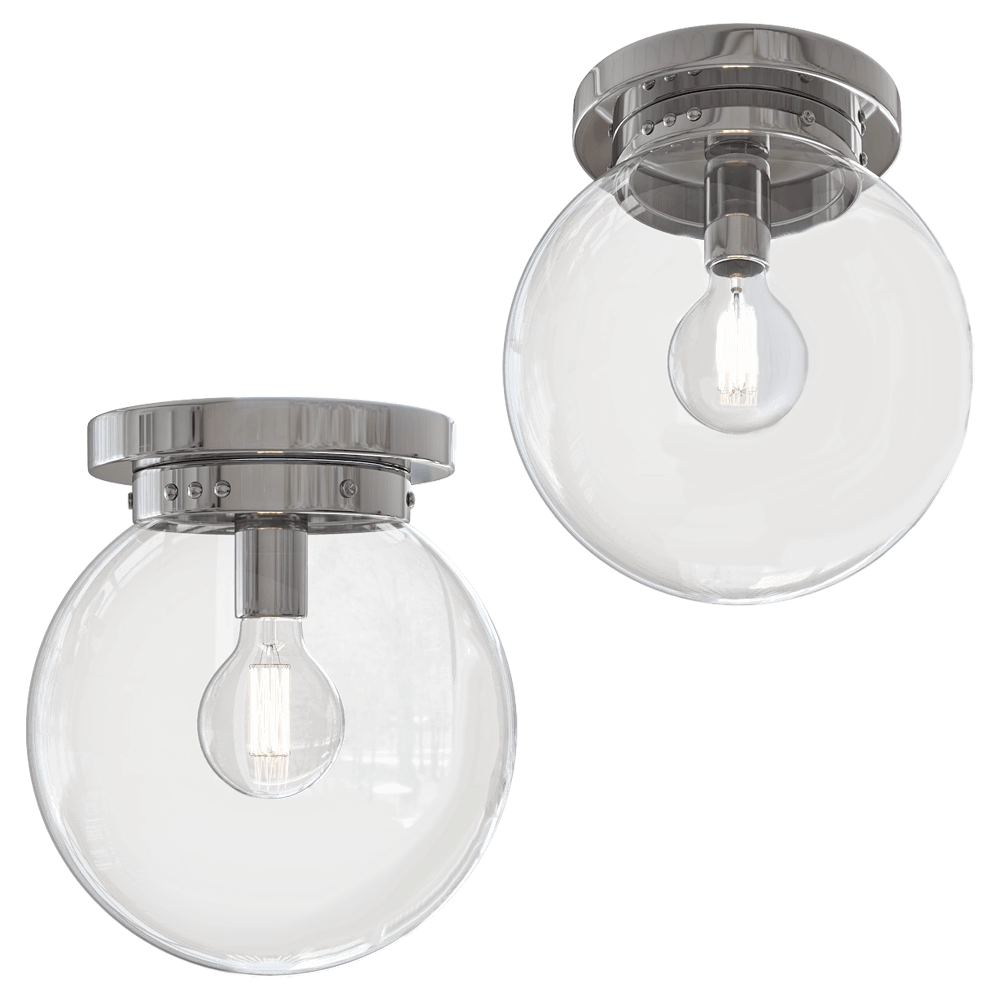 CRYSTAL LUX - Ceiling lamp Mario PL1 D250 Nickel/Transparente 3D Model