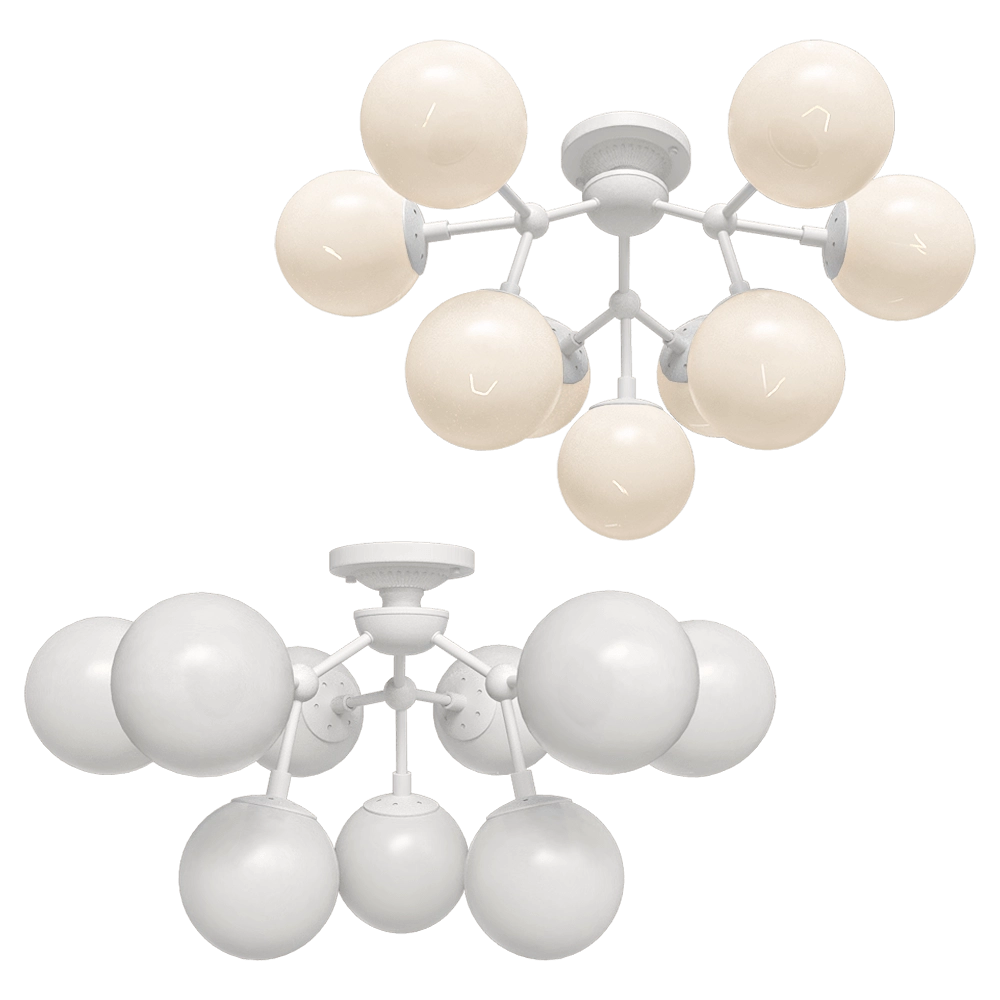 CRYSTAL LUX - Ceiling lamp Medea PL9 White 3D Model
