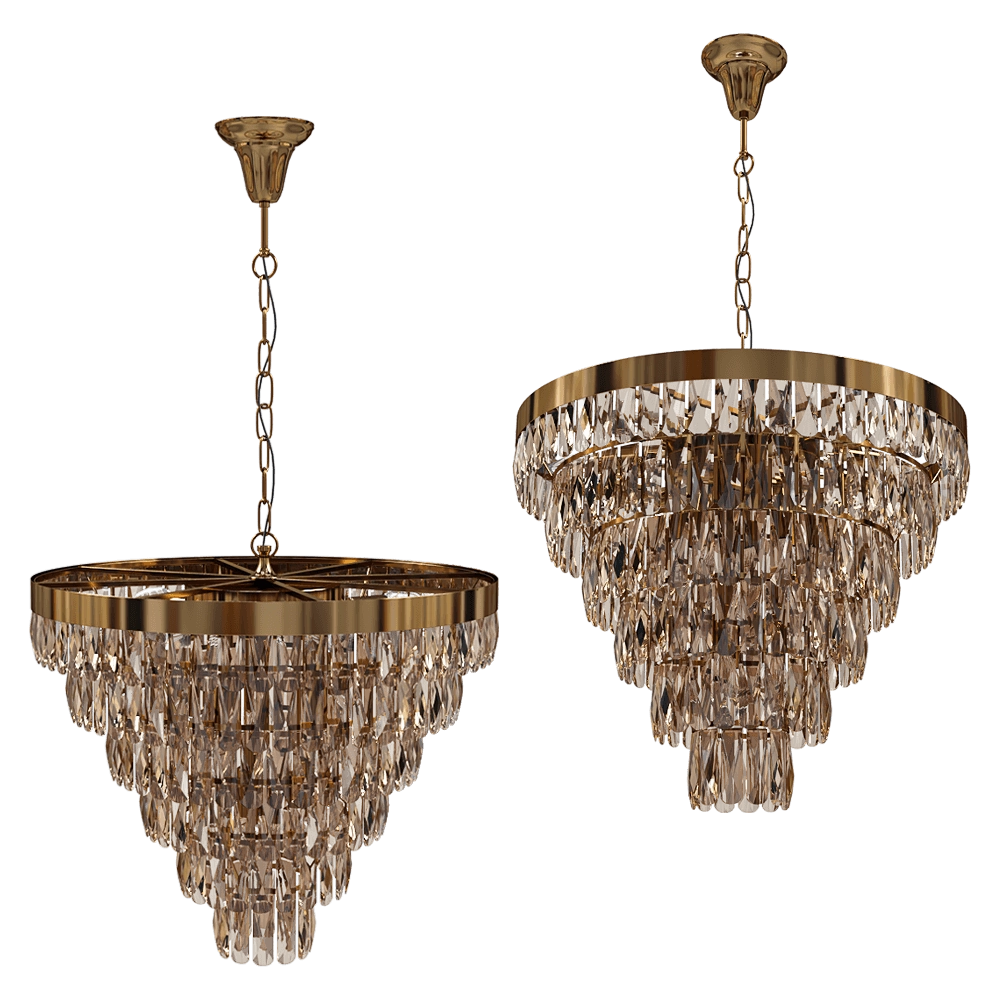 CRYSTAL LUX - Chandelier Abigail SP-PL15 D620 Gold/Amber 3D Model