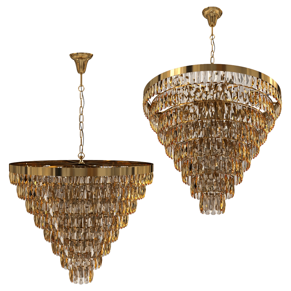 CRYSTAL LUX - Chandelier Abigail SP22 D820 Gold/Amber 3D Model