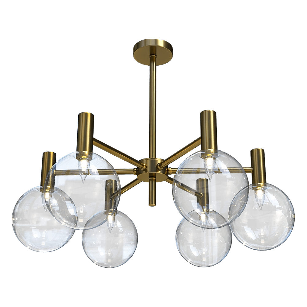 CRYSTAL LUX - Chandelier Andres SP6 Bronze/Transparente 3D Model