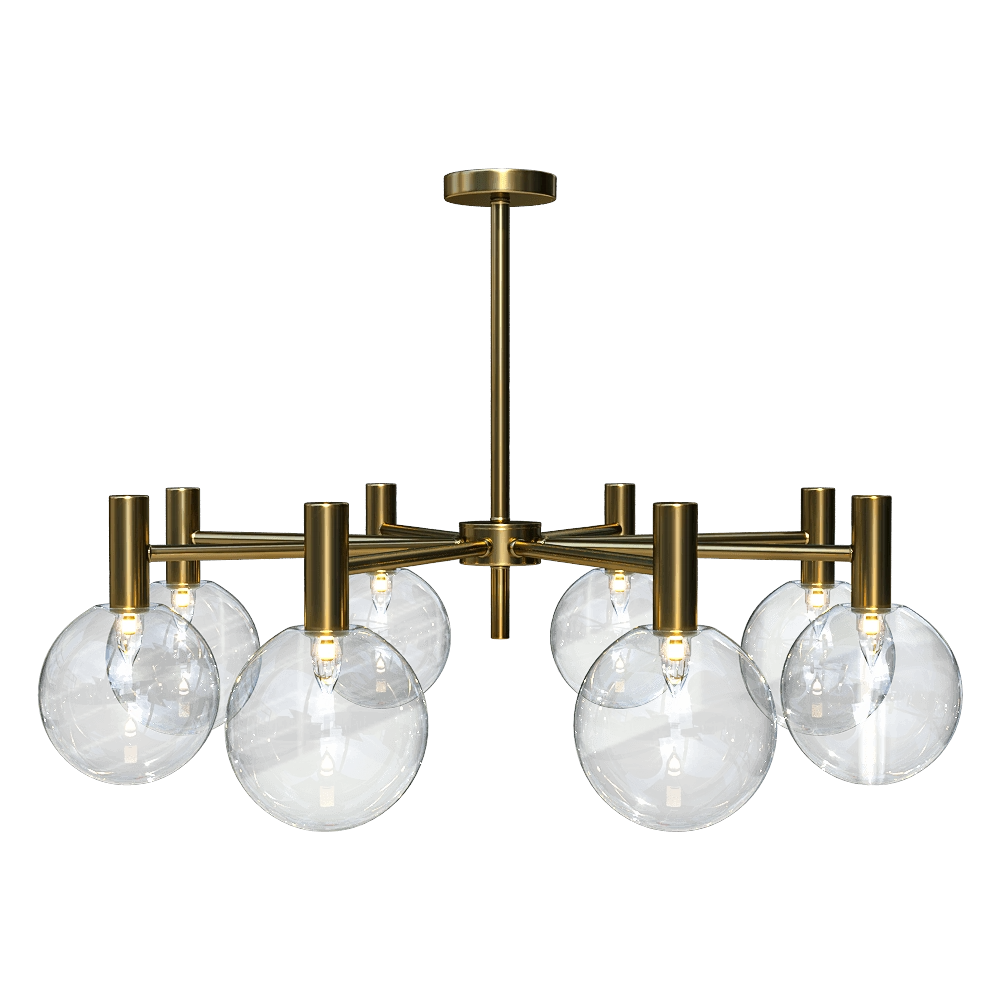 CRYSTAL LUX - Chandelier Andres SP8 Bronze/Transparente 3D Model