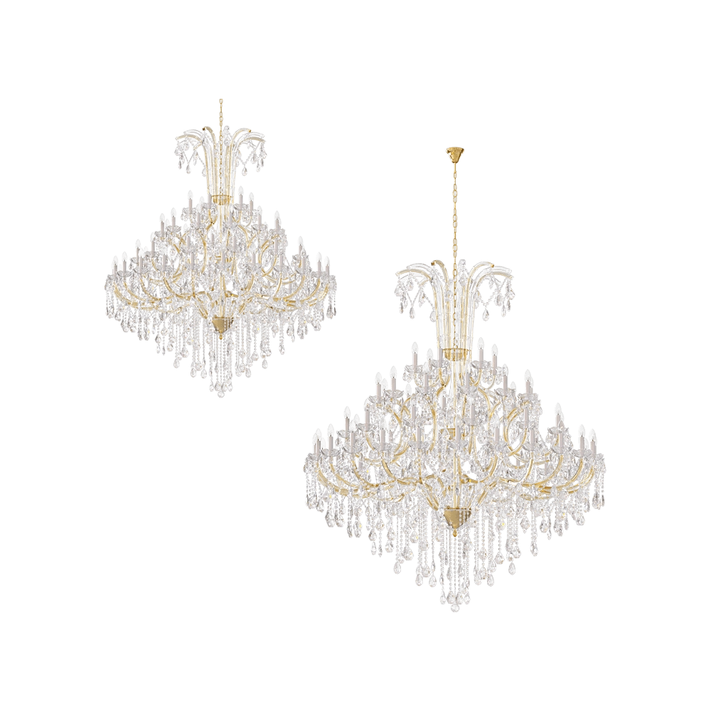 CRYSTAL LUX - Chandelier DIVA SP60 GOLD 3D Model