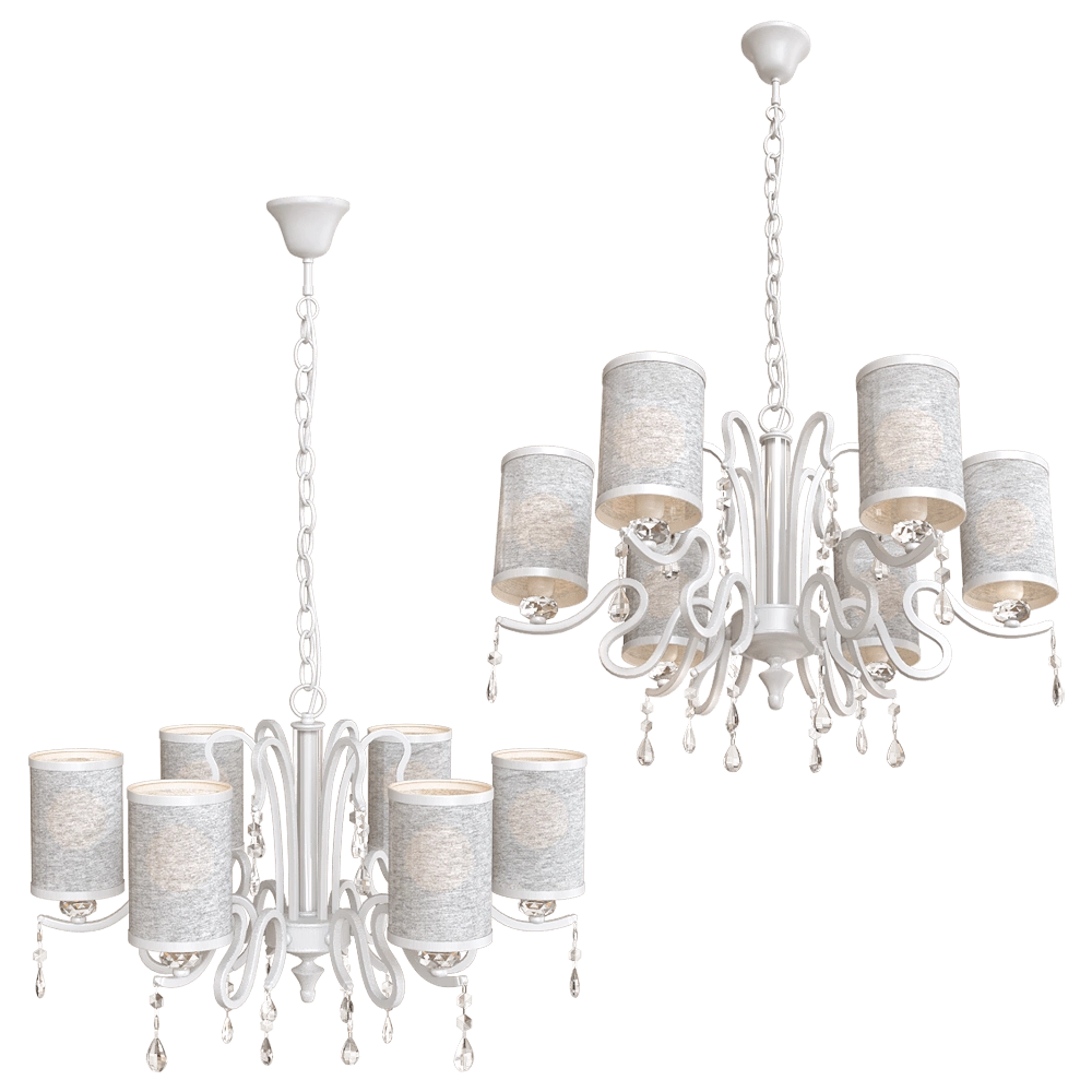 CRYSTAL LUX - Chandelier Elisa SP6 White 3D Model