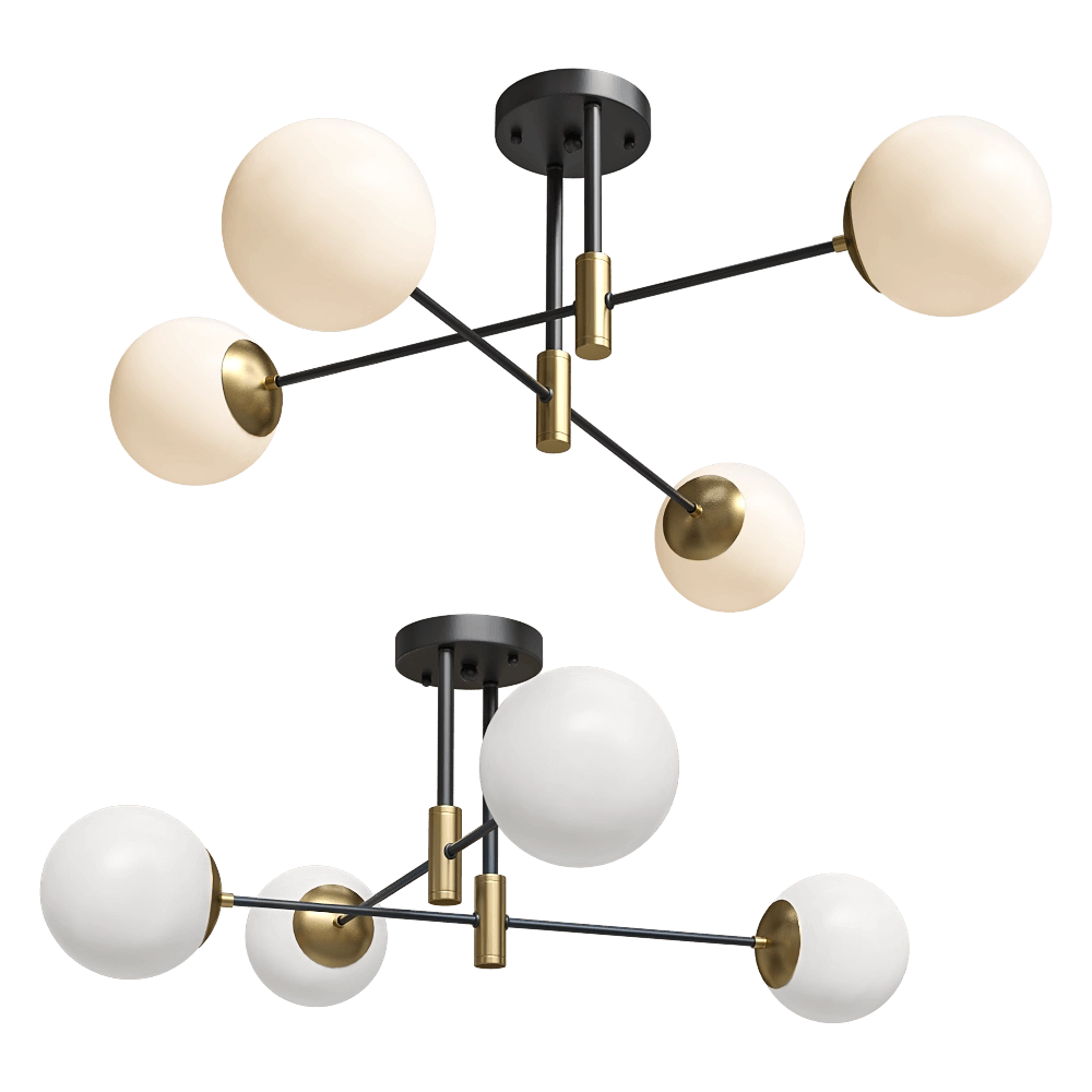 CRYSTAL LUX - Chandelier Fidel PL4 Black 3D Model