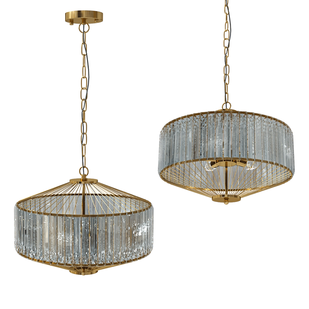 CRYSTAL LUX - Chandelier Fiesta SP5 Brass/Transparente 3D Model