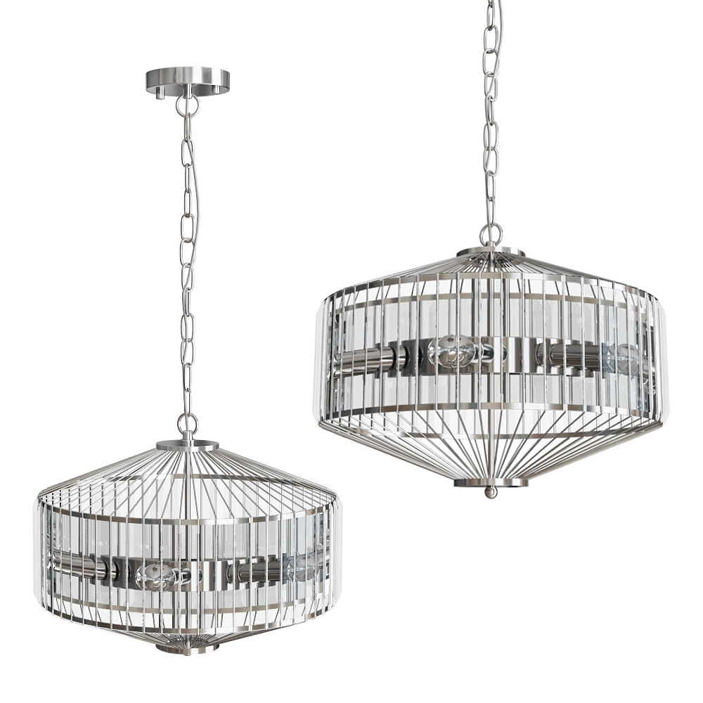 CRYSTAL LUX - Chandelier Fiesta SP5 Chrome/Transparent 3D Model