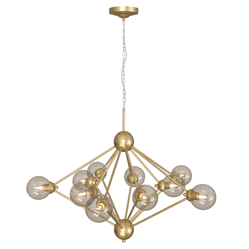 CRYSTAL LUX - Chandelier Francisca SP10 Gold-Cognac 3D Model