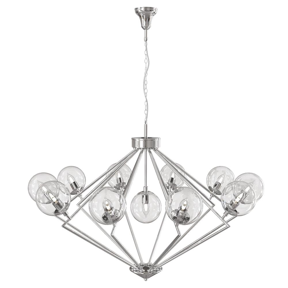 CRYSTAL LUX - Chandelier Francisca SP11 Chrome-Transparente 3D Model