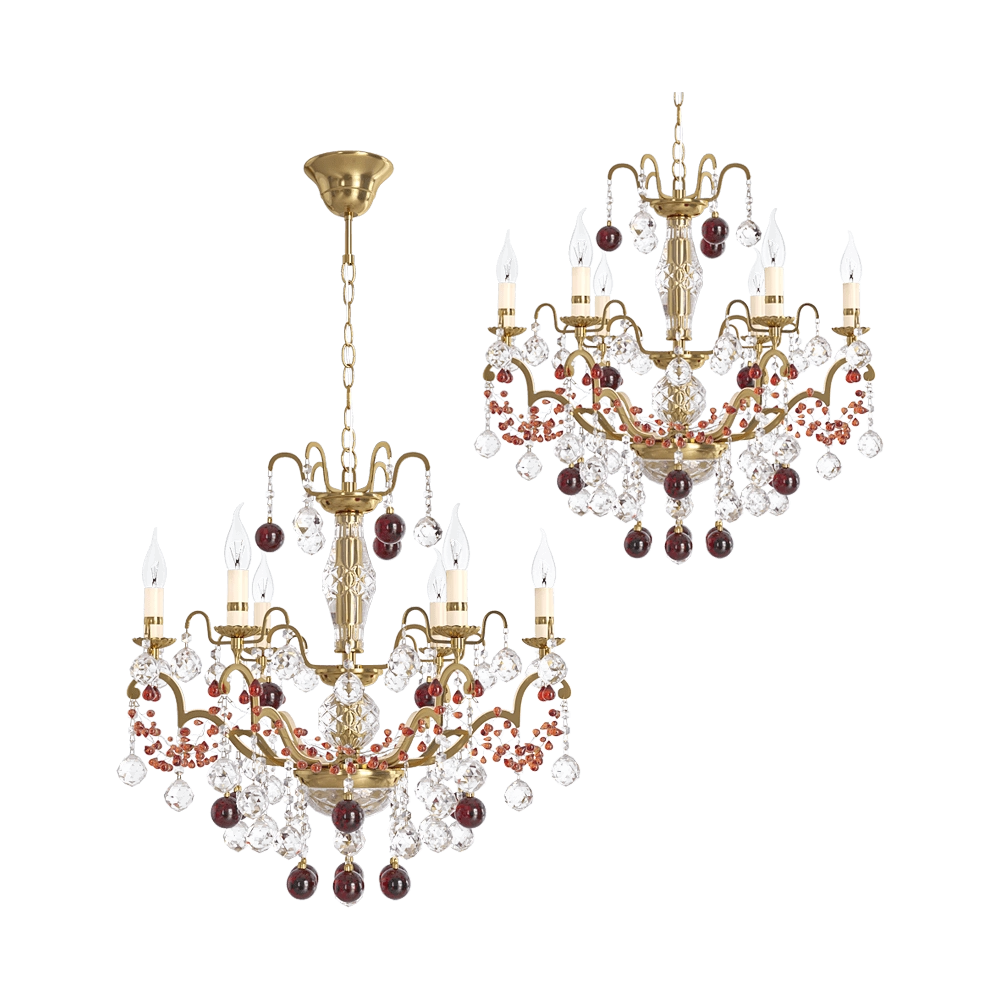 CRYSTAL LUX - Chandelier FRUTA SP6 GOLD 3D Model